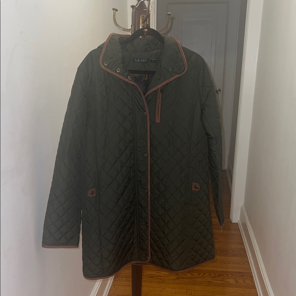Lauren Ralph Lauren Dark Green Quilted Utility Jacket